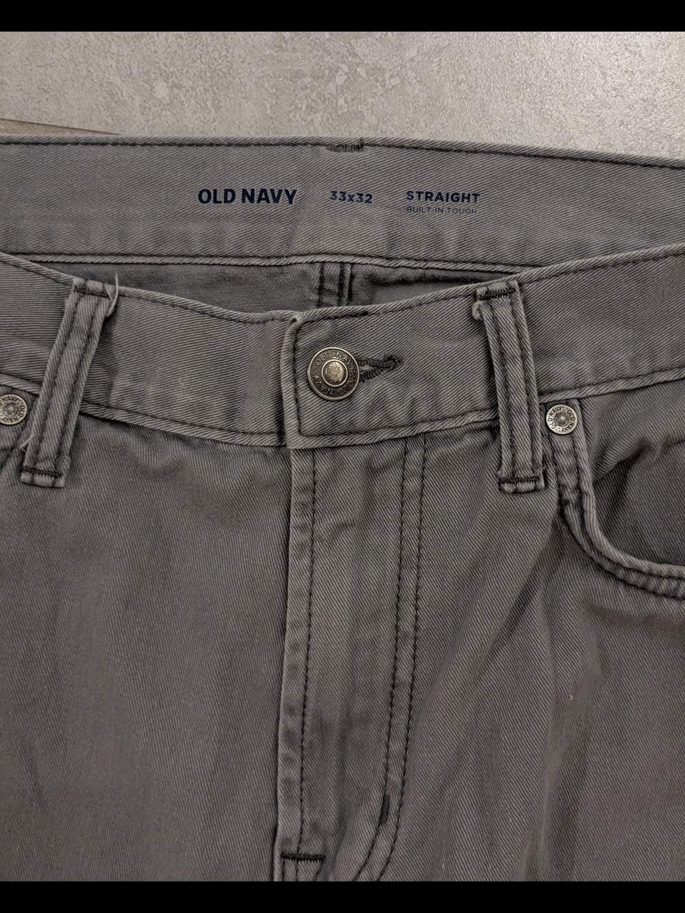 Old Navy "Built-in Tough" Straight Jeans - Gray